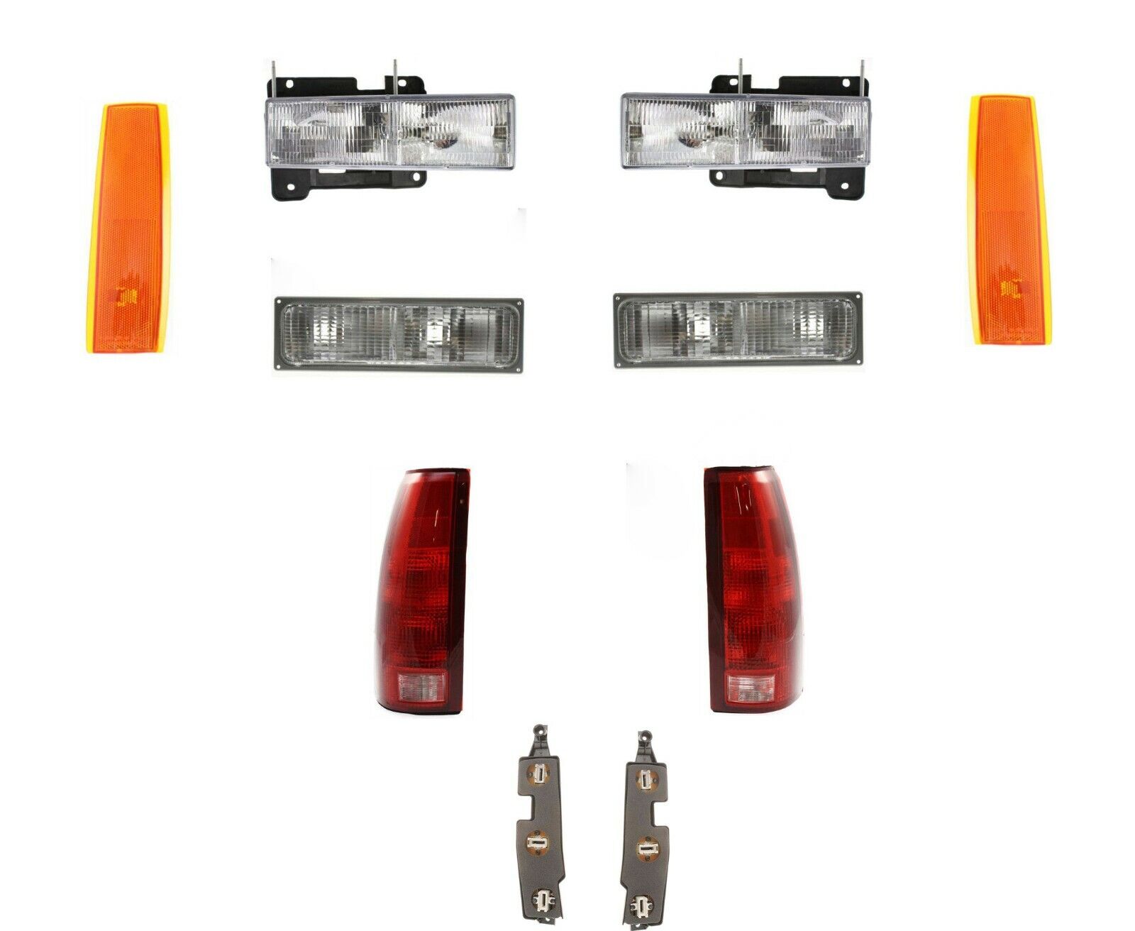Headlights For GMC Truck 1990-1993 With Tail Lights Signal Lights Reflectors