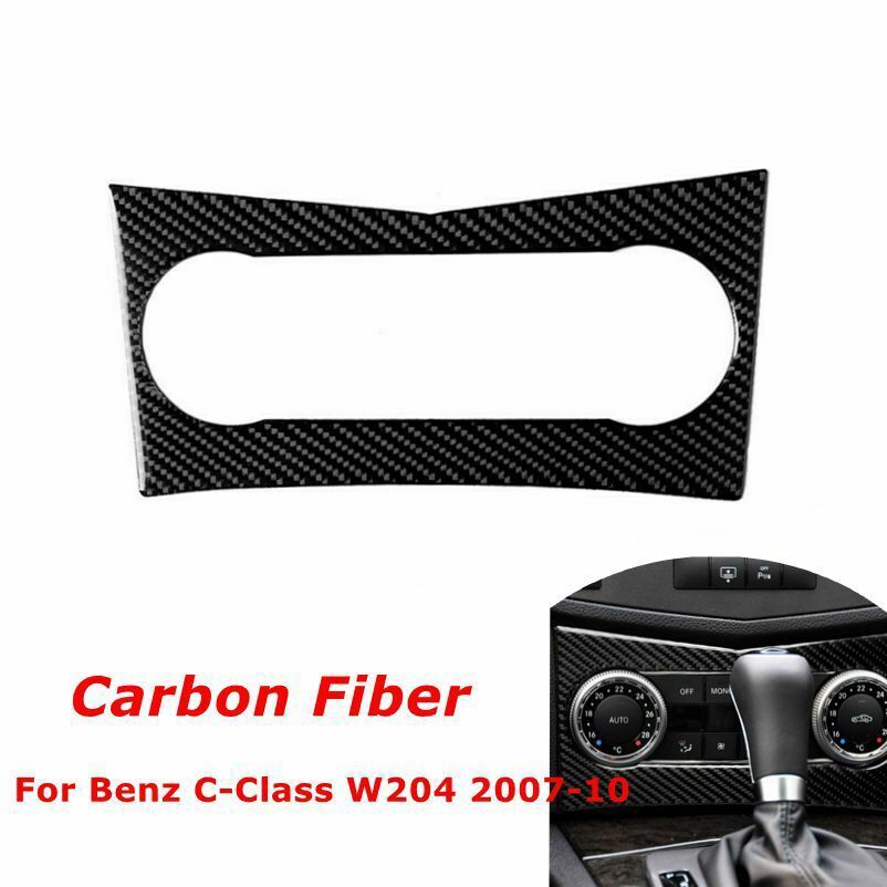 Carbon Fiber Car AC Console Interior Trim Sticker For Benz C-Class W204 2007-10