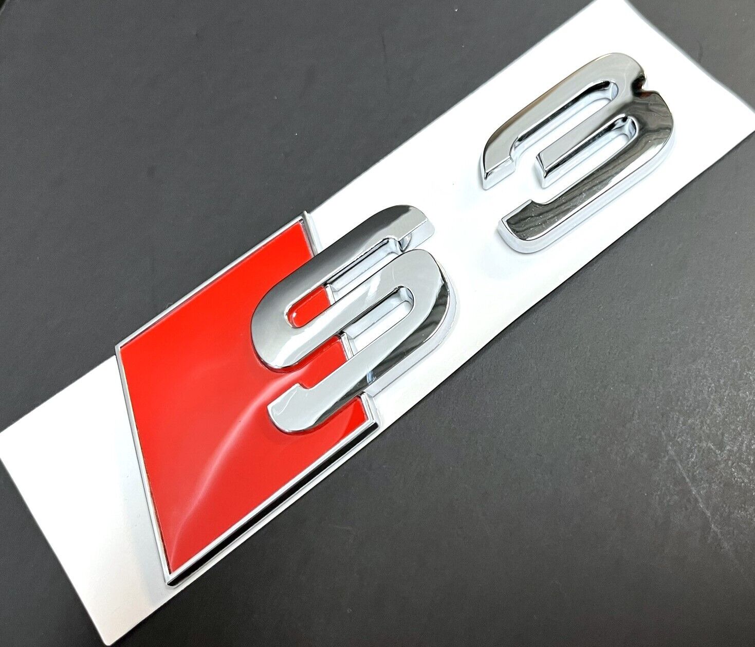 Chrome Audi S3 Rear Trunk Emblem Badge Decal Sticker S 3 Replacement