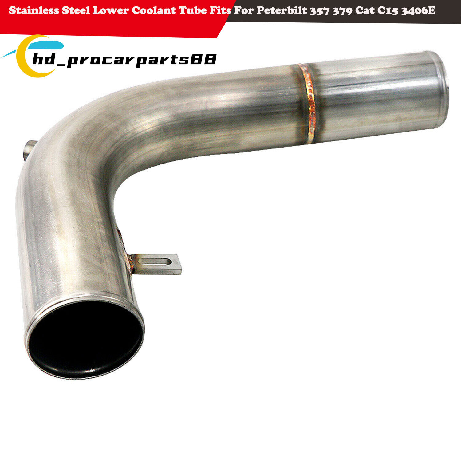Lower Coolant Tube Fits Peterbilt 357 379 Cat C15 C16 3406E Stainless Steel New