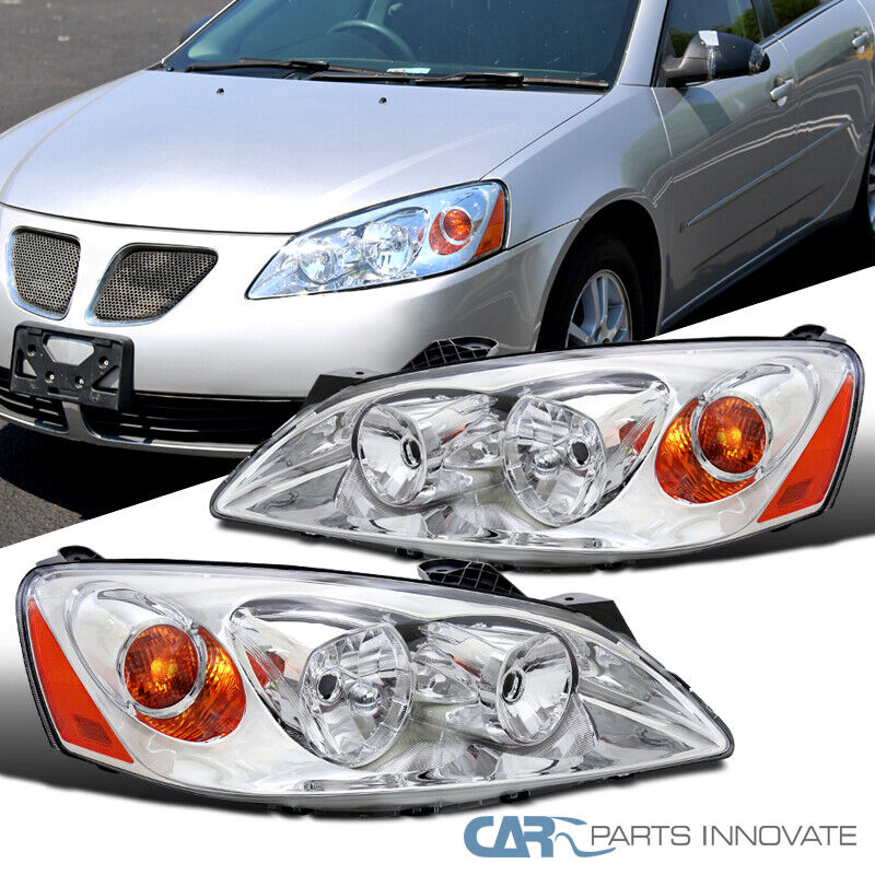 Fit Pontiac 05-10 G6 Headlights Clear Lens Head Lamps Turn Signal Lights Pair