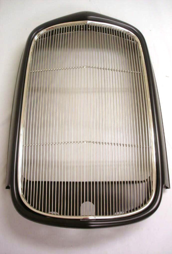 1932 Ford Coupe Roadster Sedan Steel Radiator Shell w/ Stainless Grille Insert