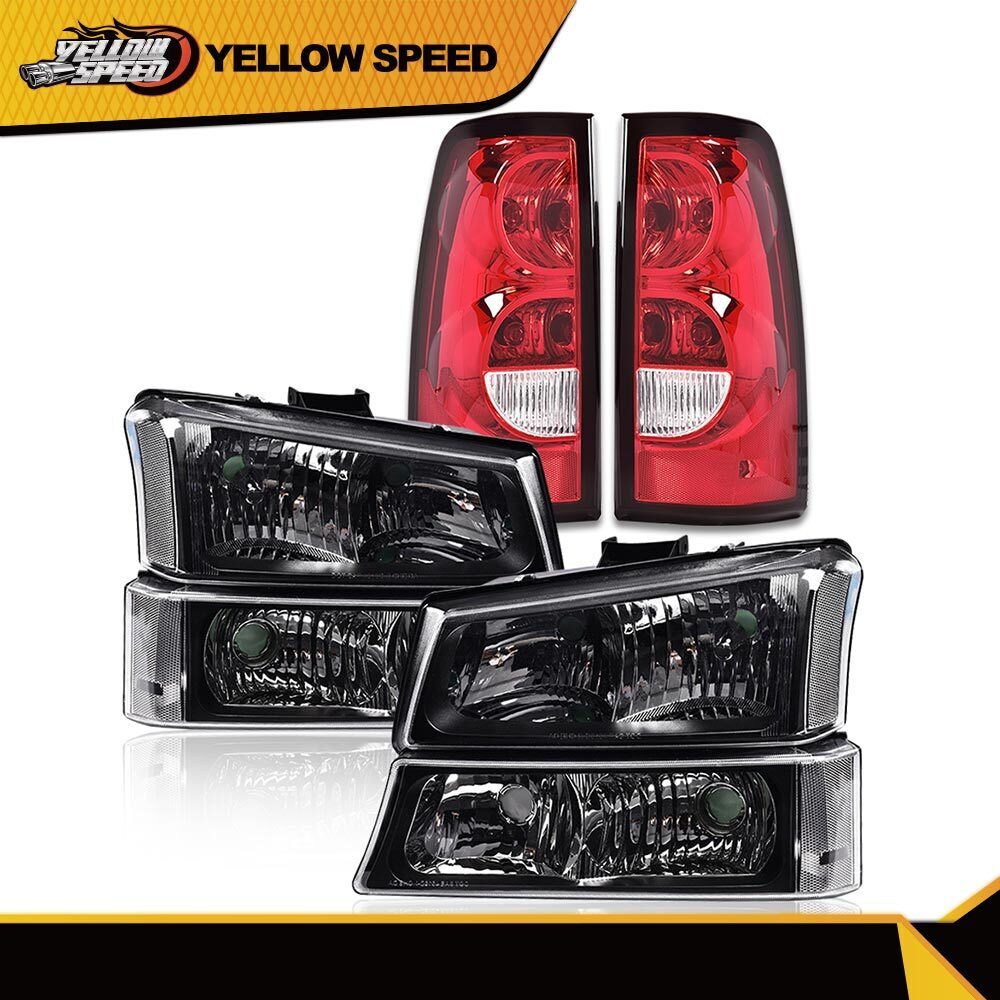 Fit For 03-06 Chevy Silverado Avalanche 1500-3500 Bumper Headlight + Tail Lights