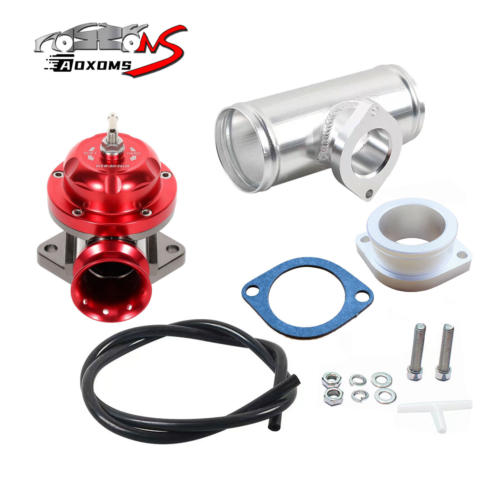 Red Universal Billet Aluminum Type-RS Turbo Blow Off Valve+2.5