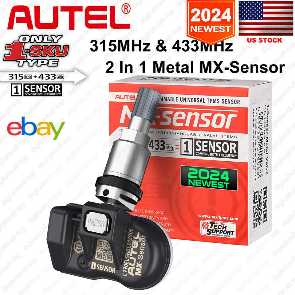 Autel MX-Sensor 315MHz & 433MHz Programmable TPMS Universal Tire Pressure Sensor