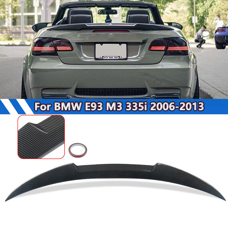 Rear Trunk Spoiler Wing Lip For BMW E93 328i 335i Convertible 06-13 Carbon Look