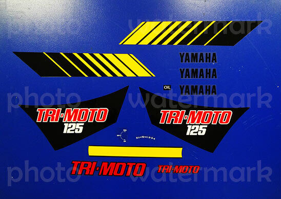 1982 82\' yamaha YT125 Tri-Moto 13pc Trike Decals Sticker graphics yt 125