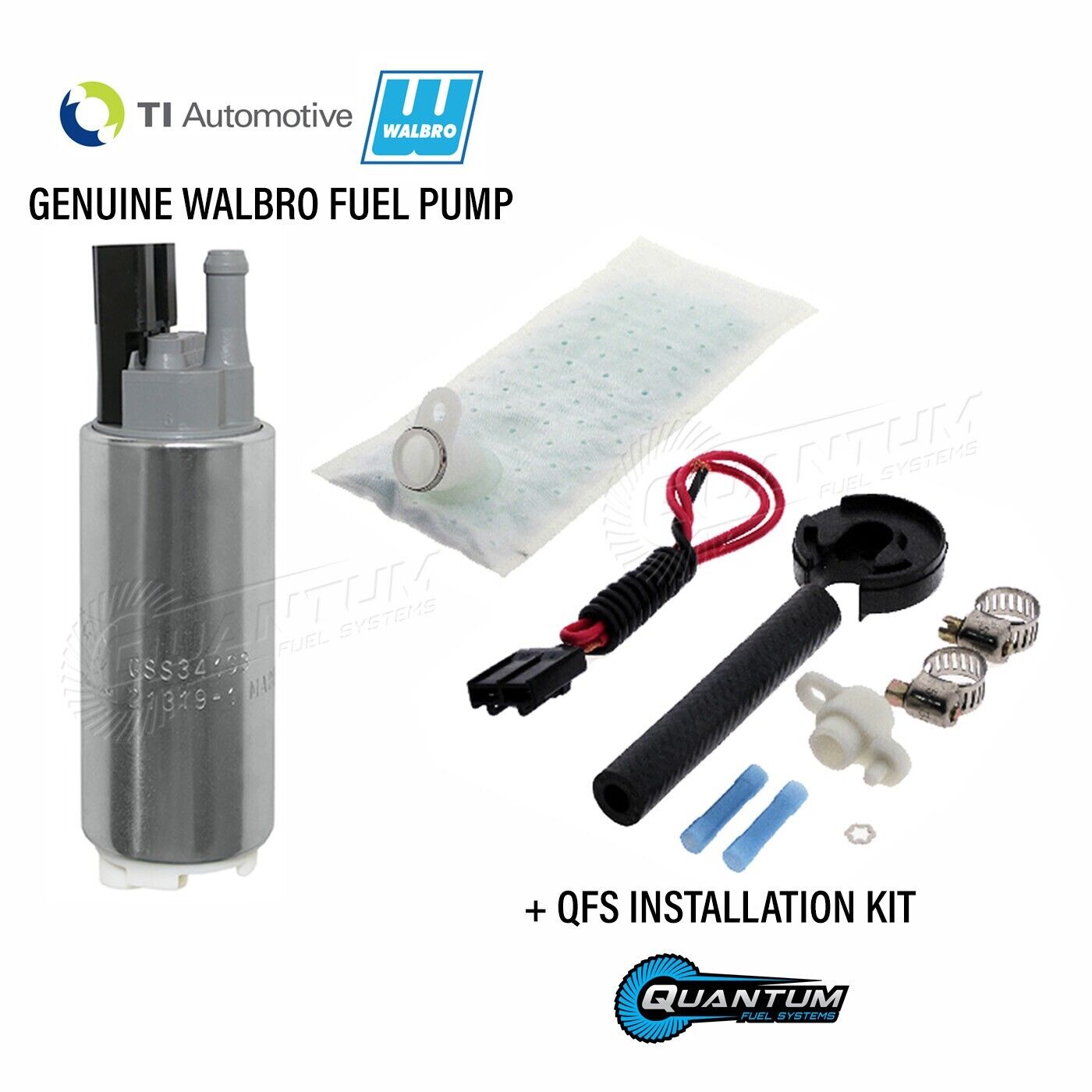 GENUINE WALBRO/TI GSS341 255LPH Fuel Pump + QFS Kit for 1986-1995 Acura Legend