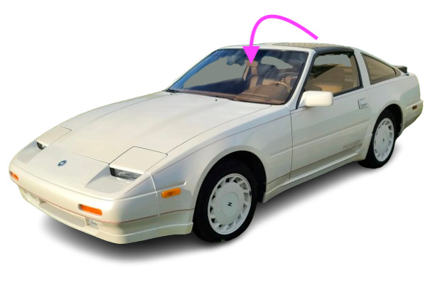 Fits: 1984-1989 Nissan 300ZX 2+2/300ZX  2 Door Coupe Front Windshield Glass