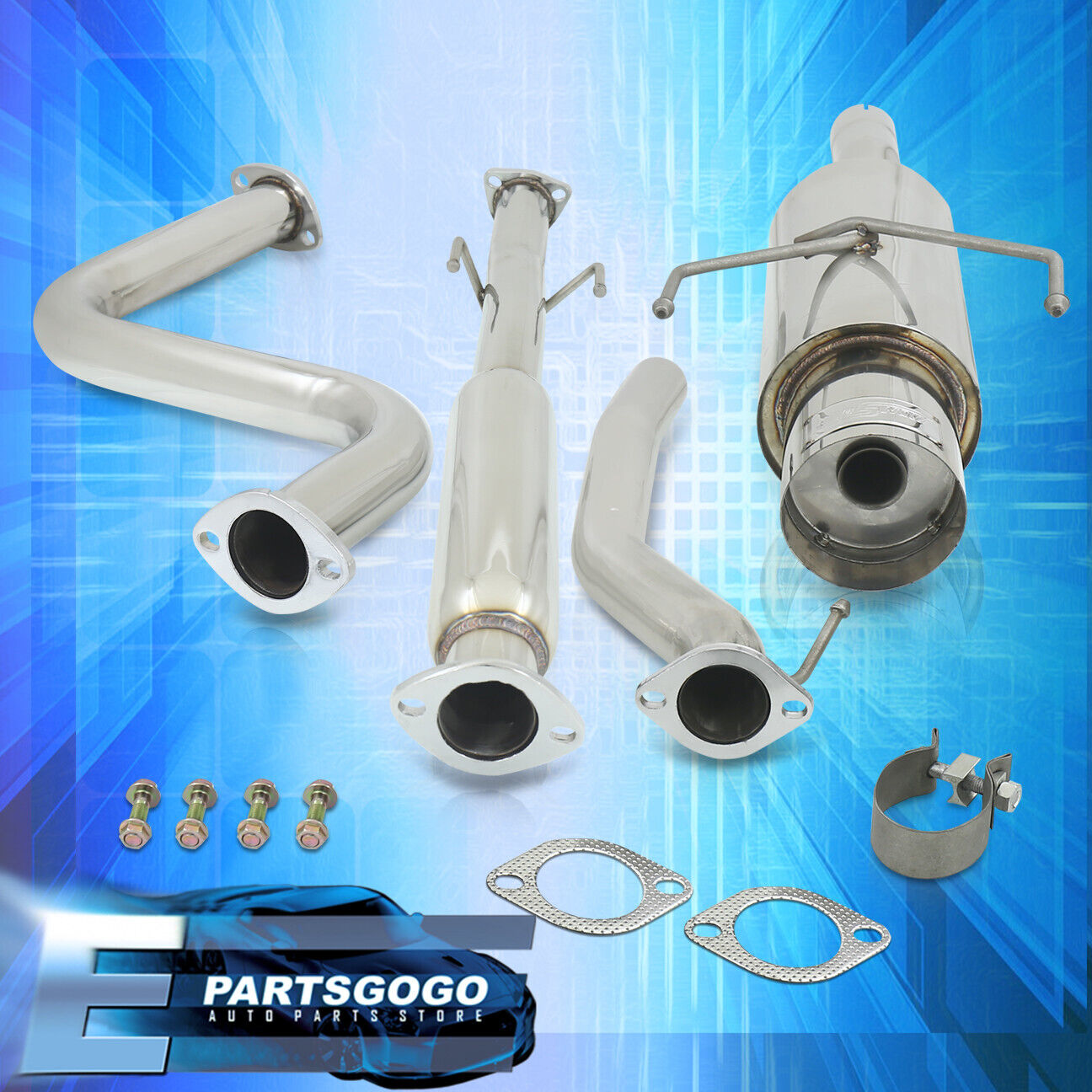 For 90-93 Honda Accord F22A 2.2L JDM Cat Back Exhaust System w/ 4.5\