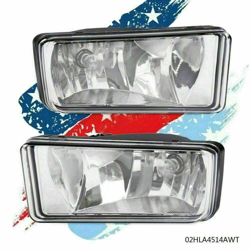 2X Fit For 07-13 Chevy Silverado 1500 2500 3500 Tahoe ​Clear Bumper Fog Lights