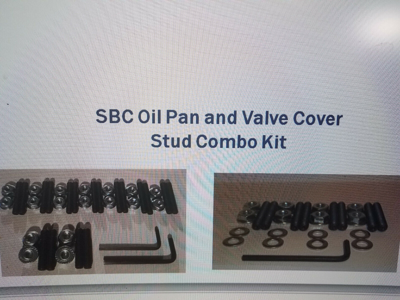 Smal Block Chevy SBC Oil Pan & Valve Cover Stud Combo Kit 1.5\