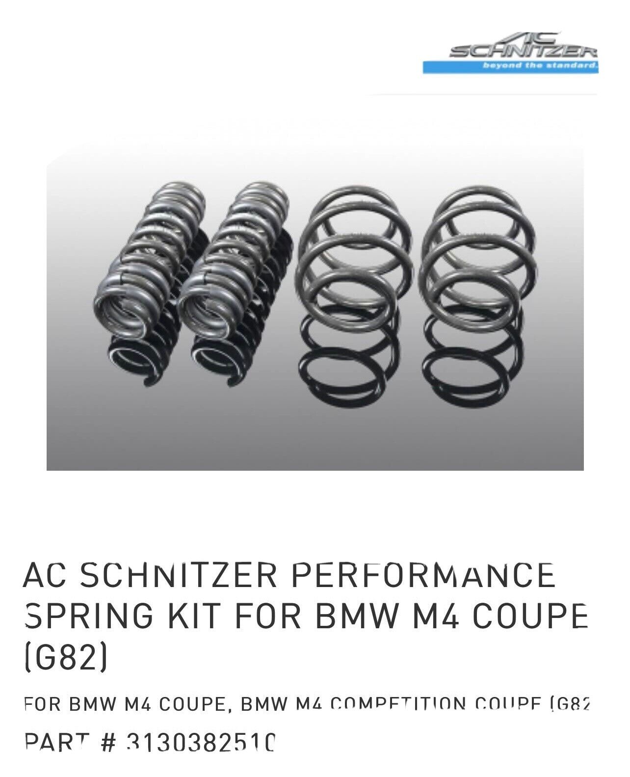NEW AC Schnitzer BMW M3/M4 2021+ (G80/G82) Lowering Kit