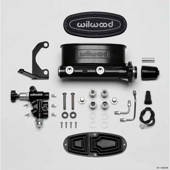 Wilwood 261-13269-BK H/V Tandem Master Cylinder Kit, Brkt/Valve, 1 In.
