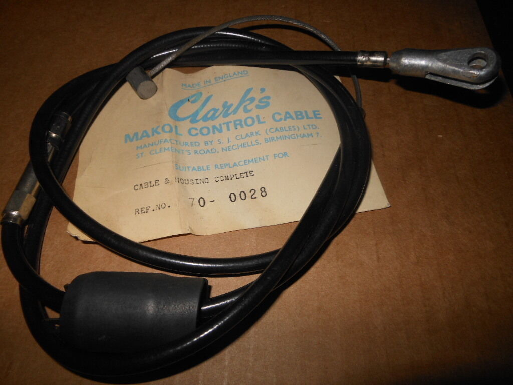 NOS Norton Triumph BSA Brake Cable with Switch Clarks Makol 70-0028 Made England