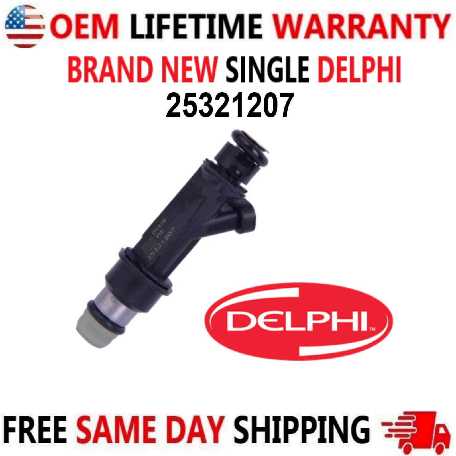 NEW DELPHI Single fueI Injector for 1999, 2000, 2001, 2002 Oldsmobile Intrigue