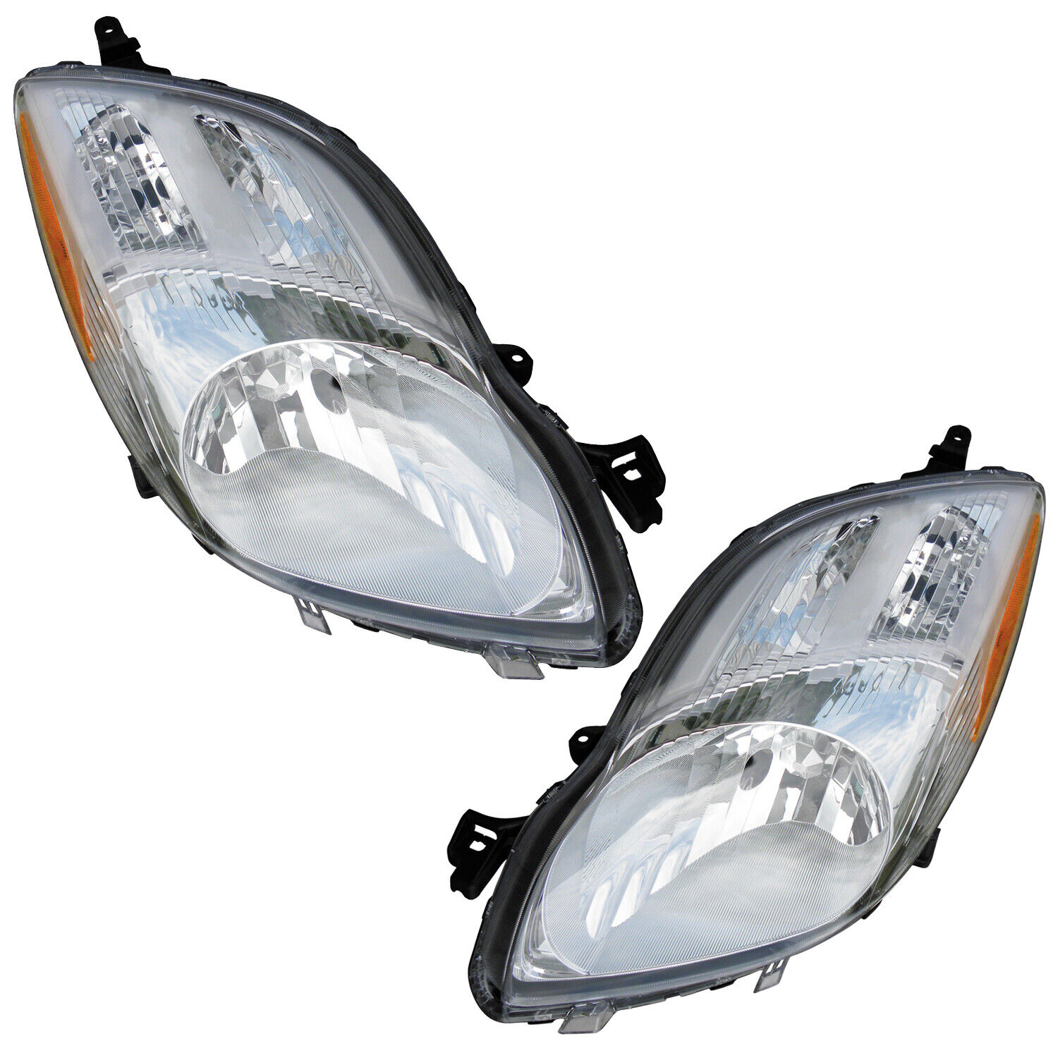 Headlights Front Lamps Pair Set for 09-11 Toyota Yaris Left & Right