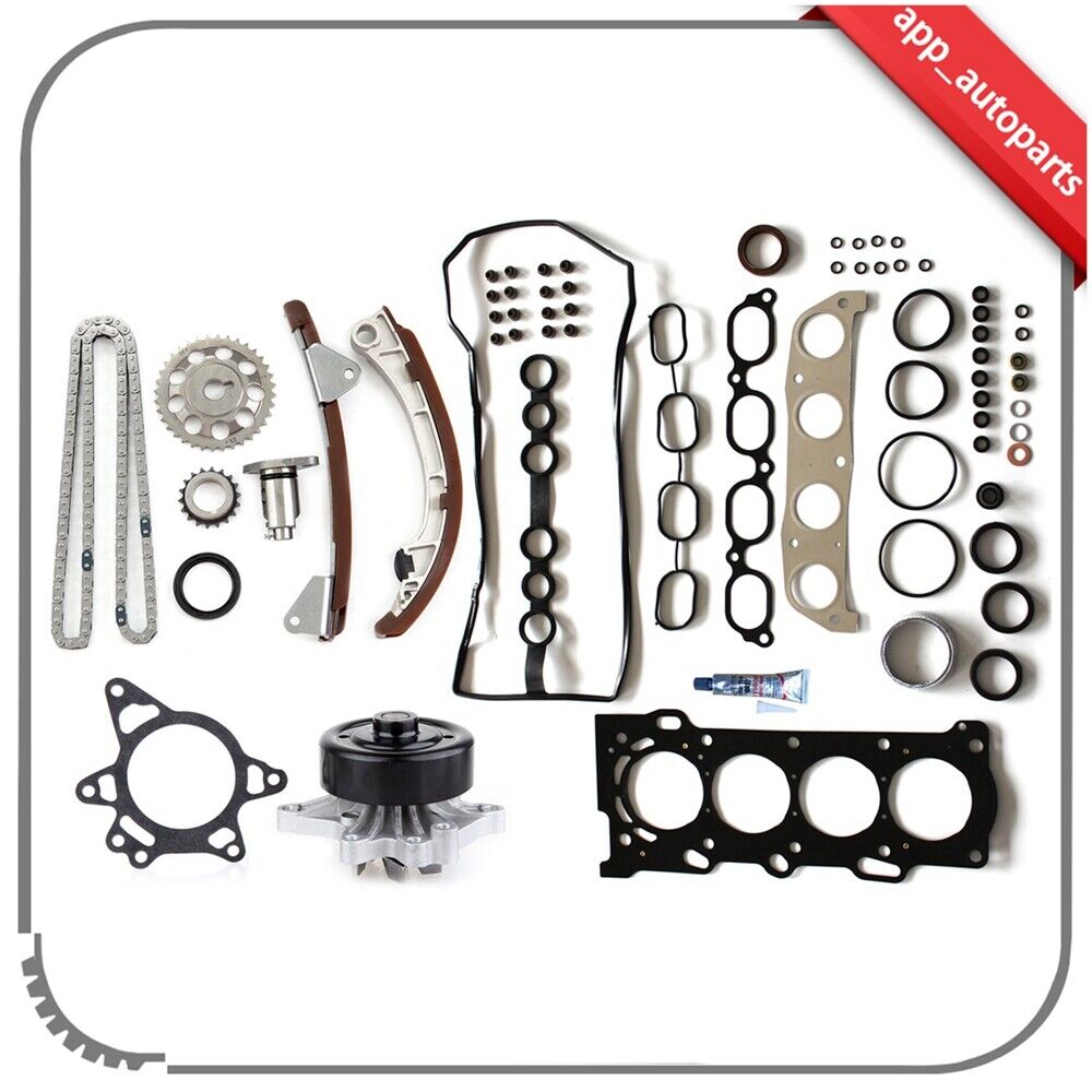 For 2000-2008 Toyota Corolla 1.8L Timing Chain Kit Water Pump Head Gasket Set