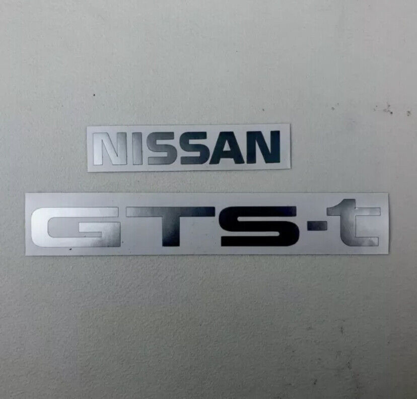 OEM Nissan Skyline R32 GTST JDM Boot Trunk Sticker Badge Vinyl Decal Silver 