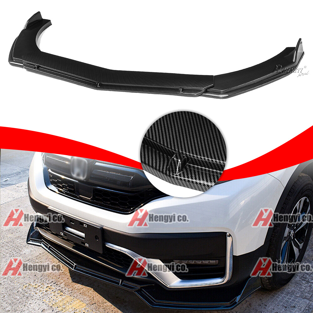 GT Style Front Bumper Lip Splitter Carbon Look For Honda CR-V CRV 2017-2022 4pcs