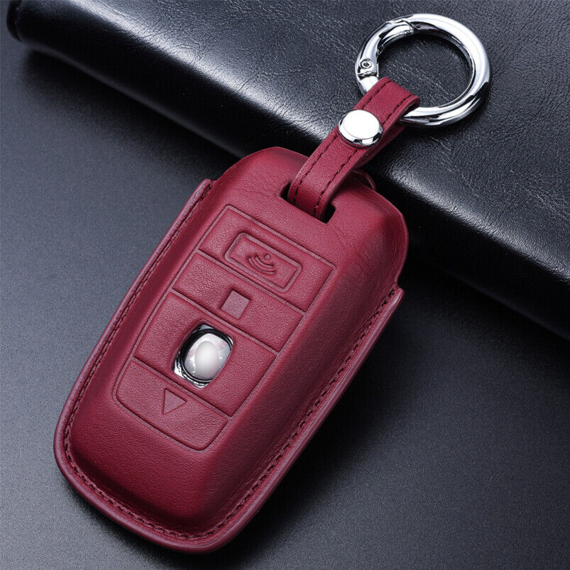 Premium Cowhide Car Key Case Cover For Rolls Royce Phantom Wraith Badge Edition