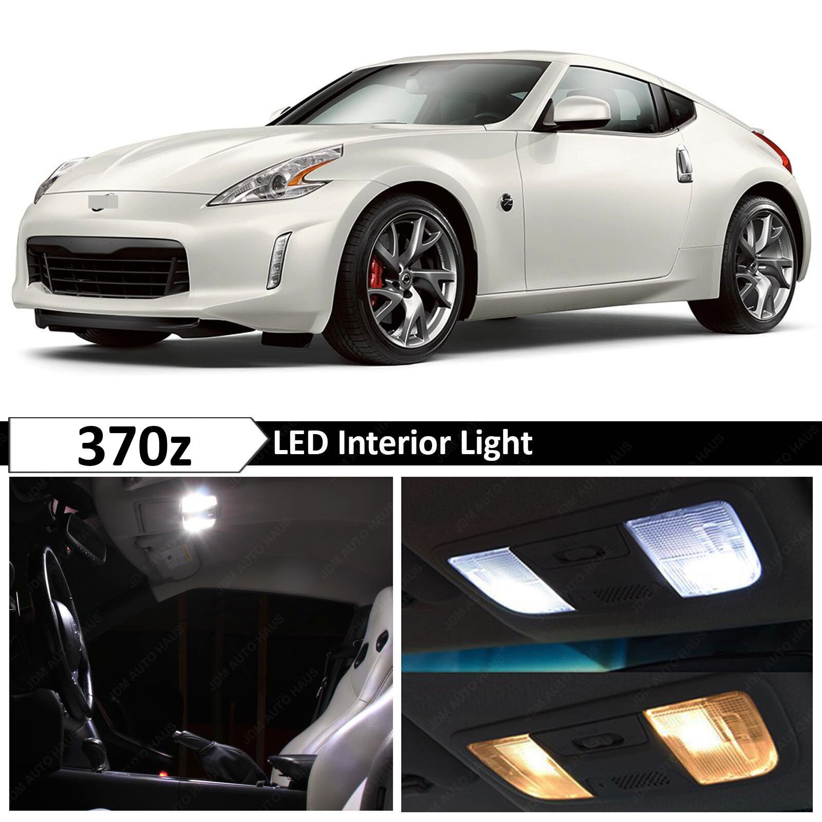 10x White Interior License Plate LED Light Package Kit Fit 2009-2016 Nissan 370z