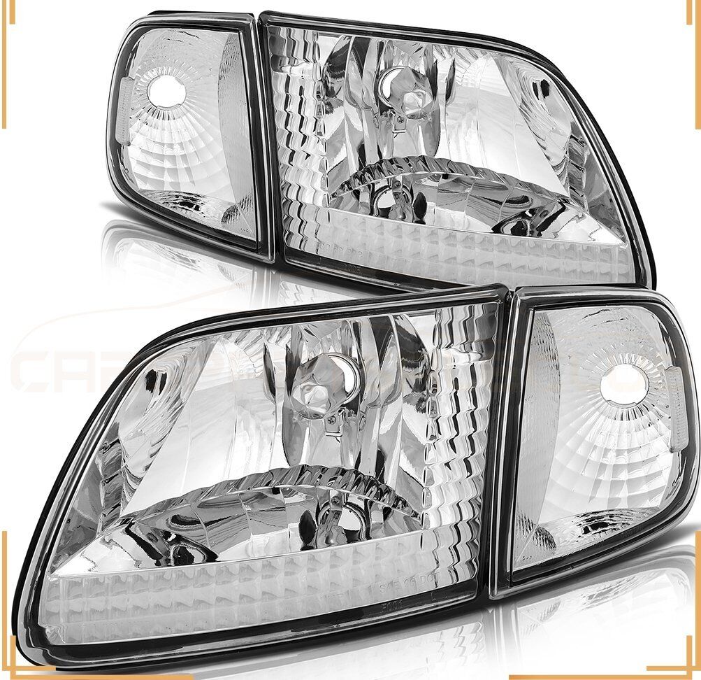 For 1997-2002 Ford Expedition F-150 5.4L V8 Pair Headlights Assembly Rear LH+RH