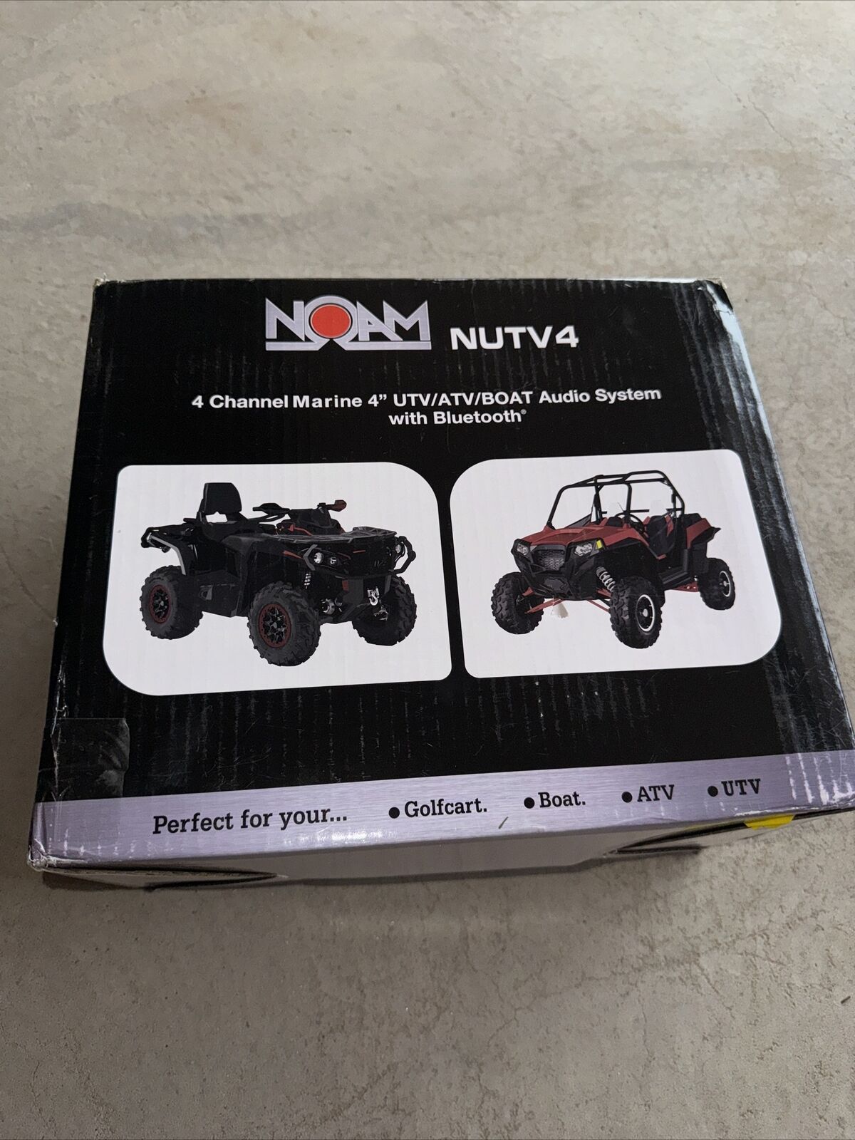 Noam NUTV4 - Marine Bluetooth Rzr Canam Atv Golf Cart Utv Speakers Stereo System