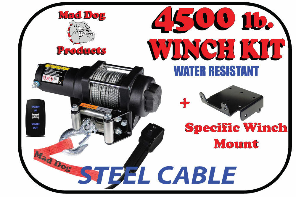 4500lb Mad Dog Winch Mount Combo Bobcat 11-15 3200 and 3400 Series UTV