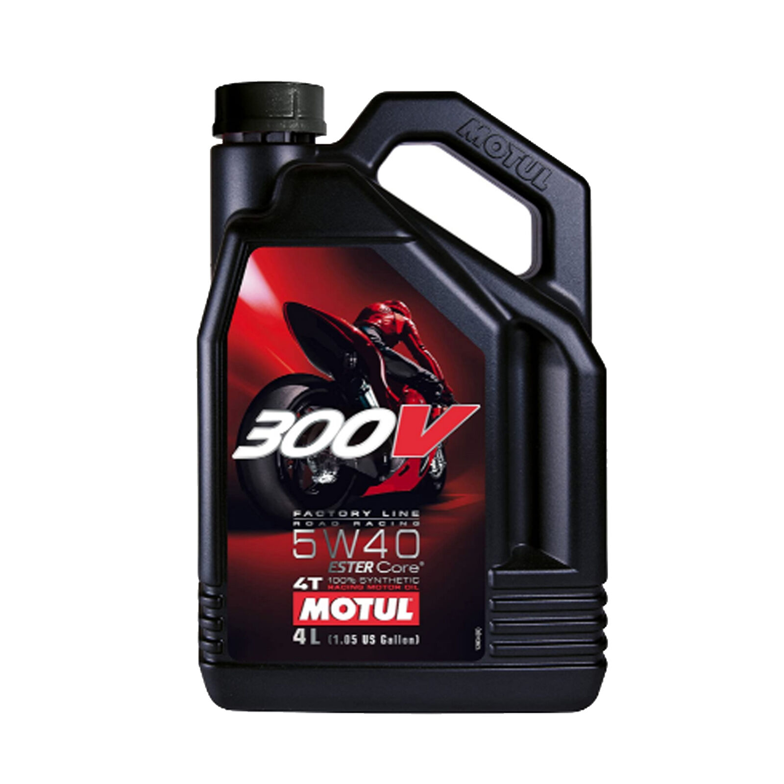 Motul 300V Synthetic Factory Line Road Racing Motorcycle Oil 5W-40 4L 104115
