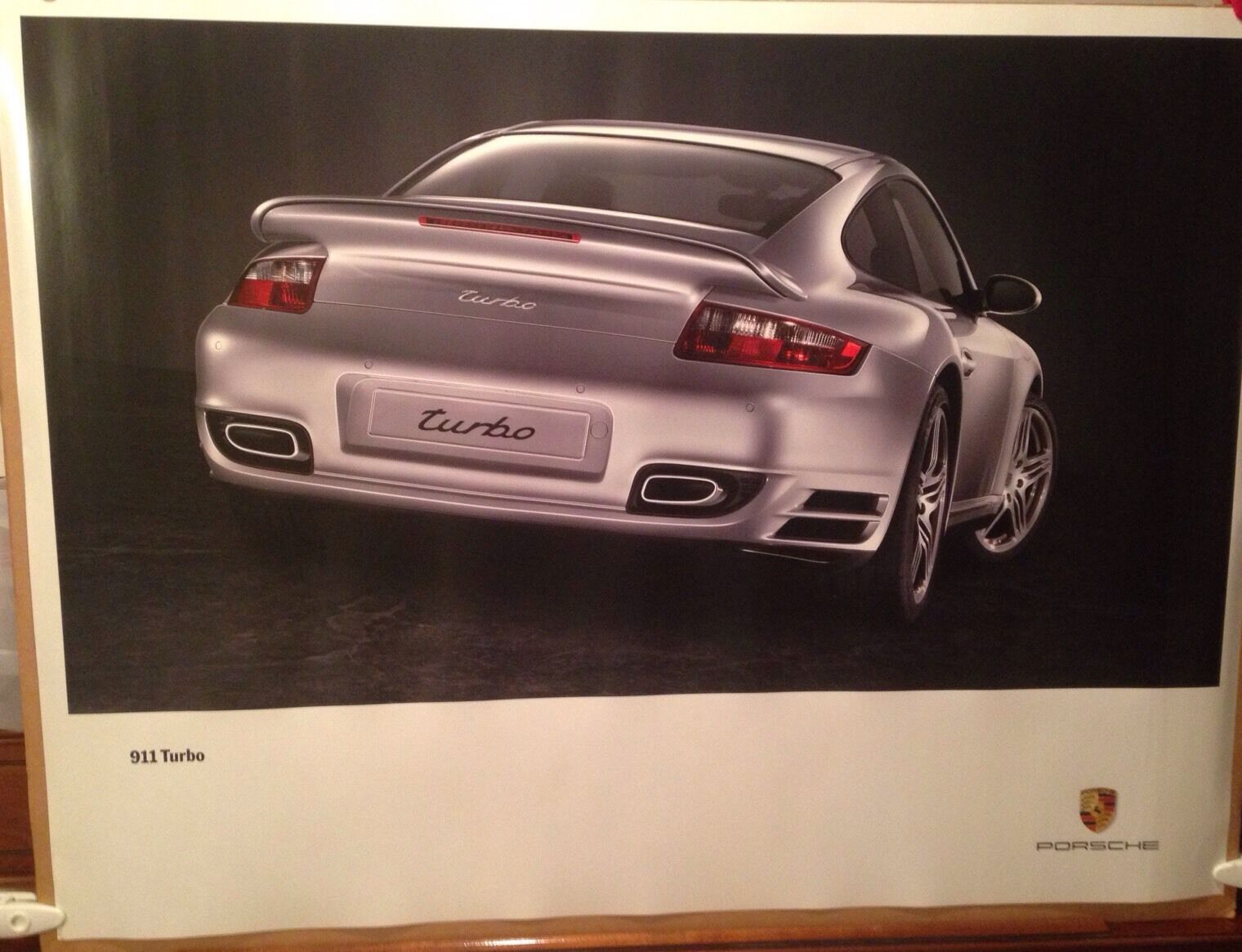 Porsche 911 Turbo Showroom Original Factory Car Poster WOW