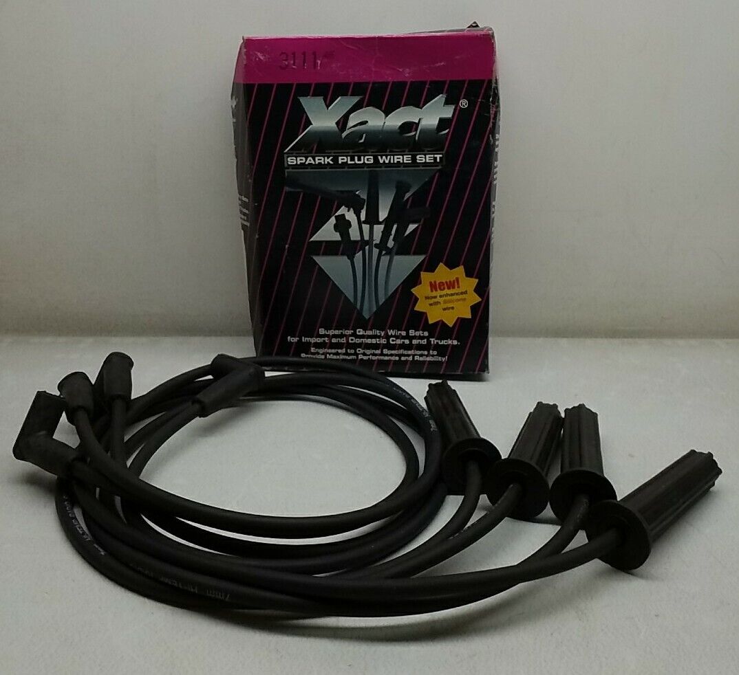 3111 Xact Ignition Spark Plug Wire Set 7mm Hi-Temp Black Xact 9539