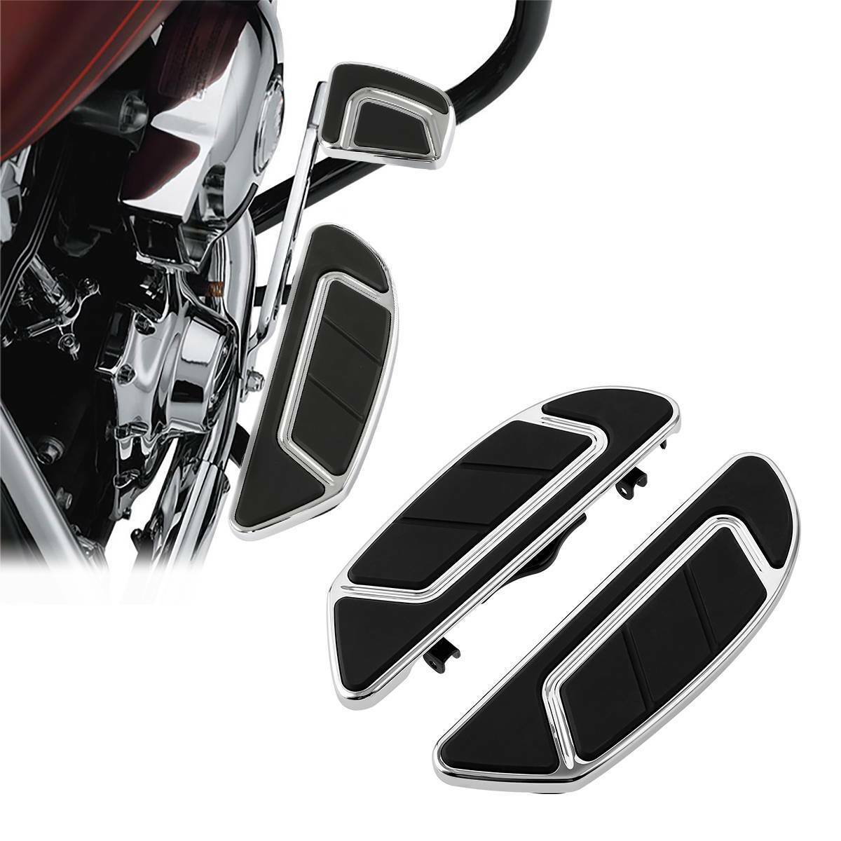 Chrome Rider Driver Floorboard Footboard Fit For Harley Touring Road Glide 06-23