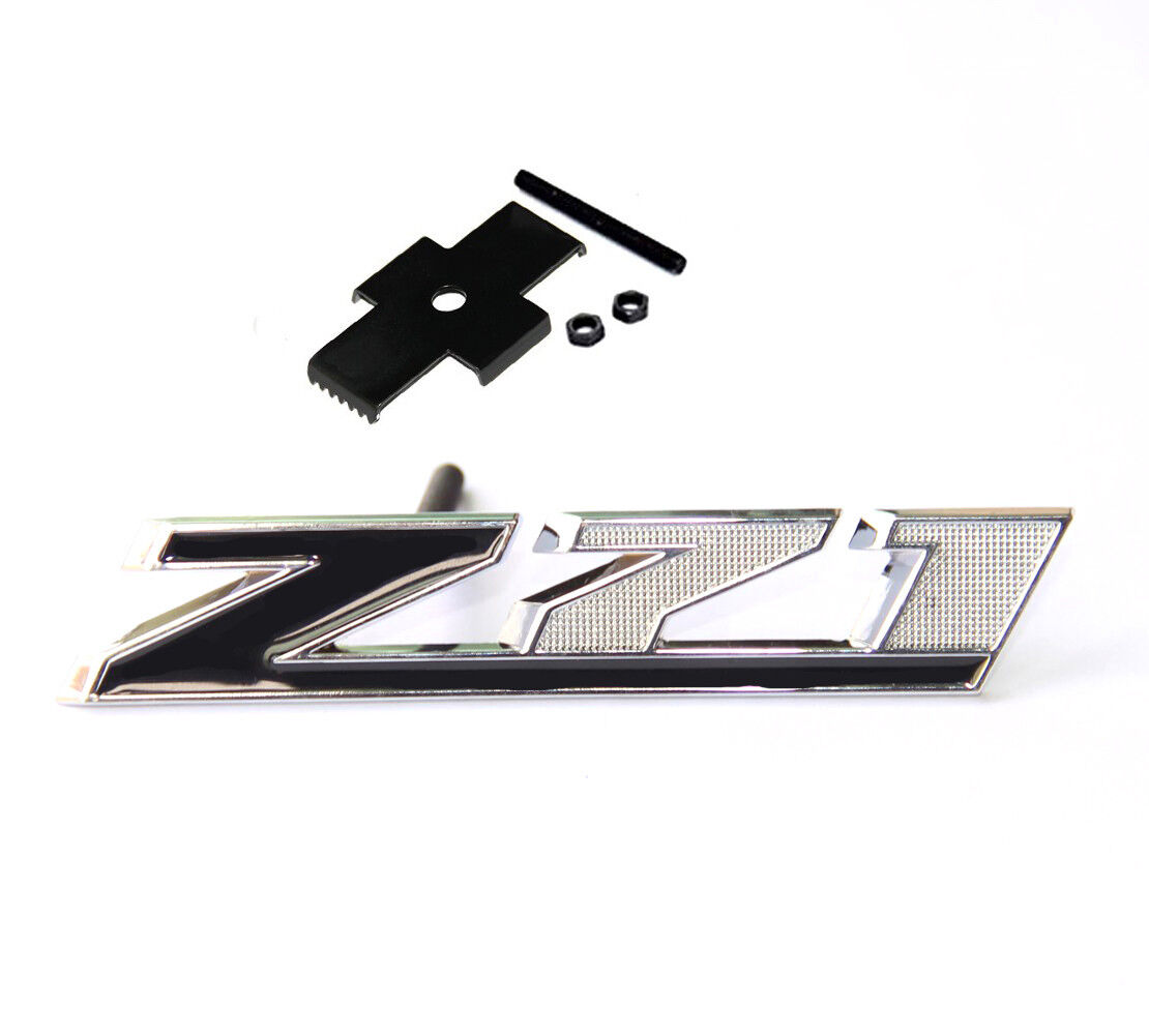 GENUINE Chrome Black Grille Z71 Emblem 3D for GM Silverado Z71 Sierra Tahoe Yu