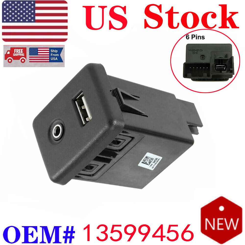 Center Console RECEPTACLE Jack DUAL USB PORT slot connector For GM Chevrolet NEW
