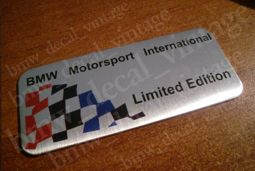 BMW Motorsport International Dash Aluminium Plate Console