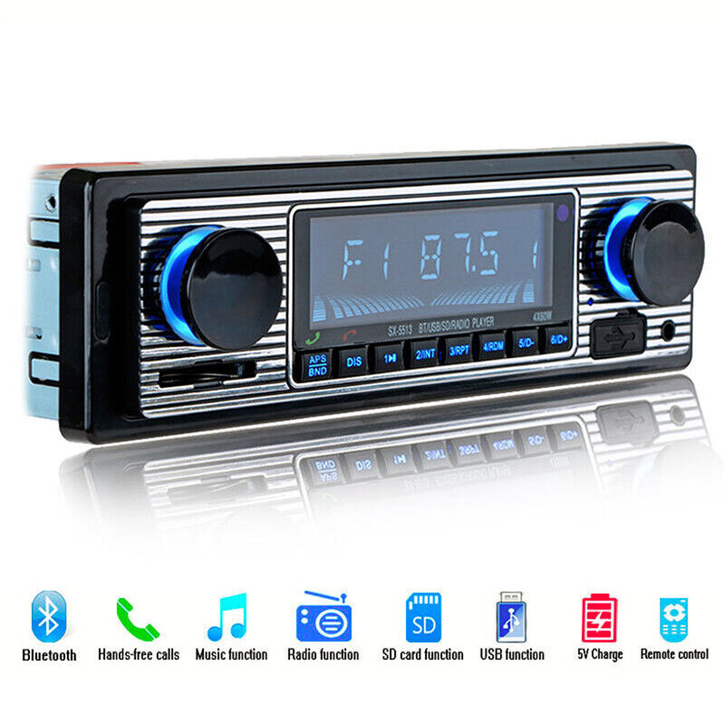 US 4-Channel Digital Car Bluetooth USB/FM/WMA/WAV Radio Stereo MP3 Player