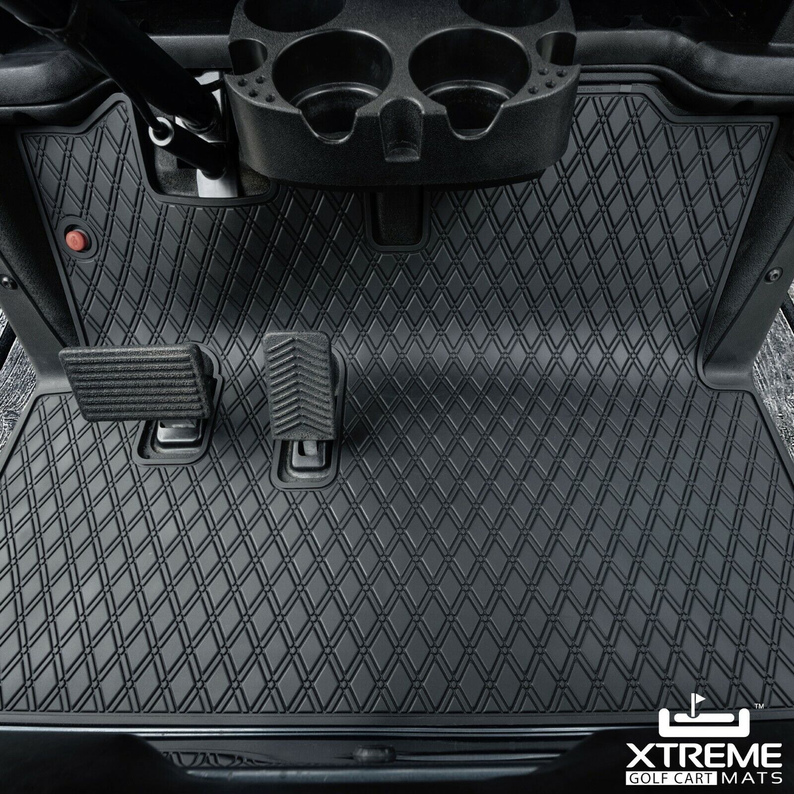 Xtreme Mats EZGO Golf Cart Mat Full Coverage Floor Liner BLACK Fit RXV 2008-2022