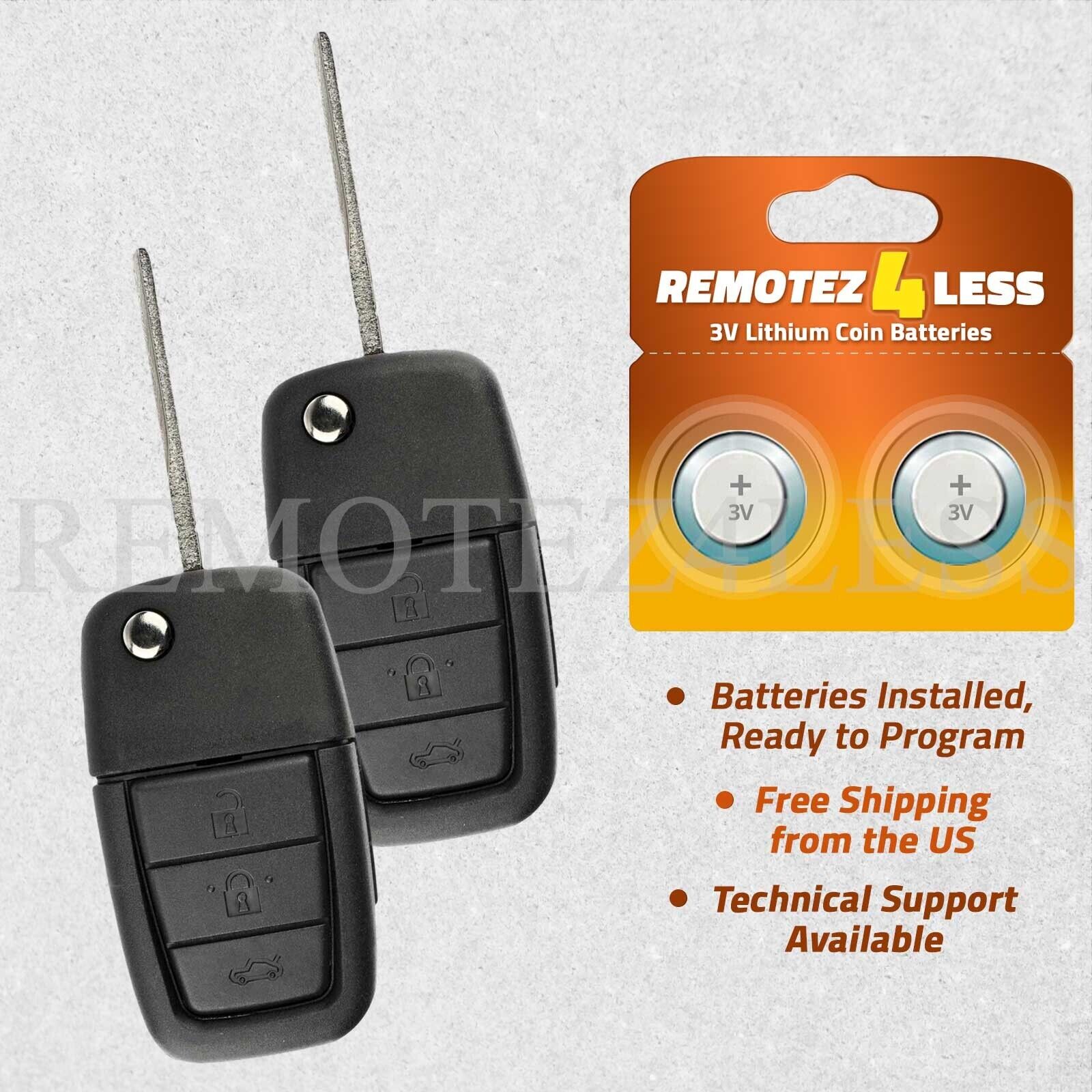 2 For 2008 2009 2010 Pontiac G8 Replacement Remote Car Fob Key Uncut Blade