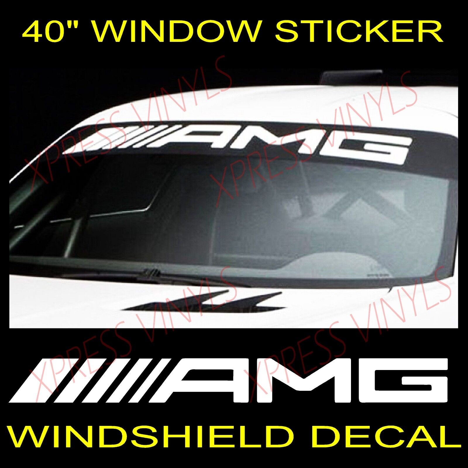 AMG Mercedes Benz Windshield Vinyl Decal Sticker Custom 40\