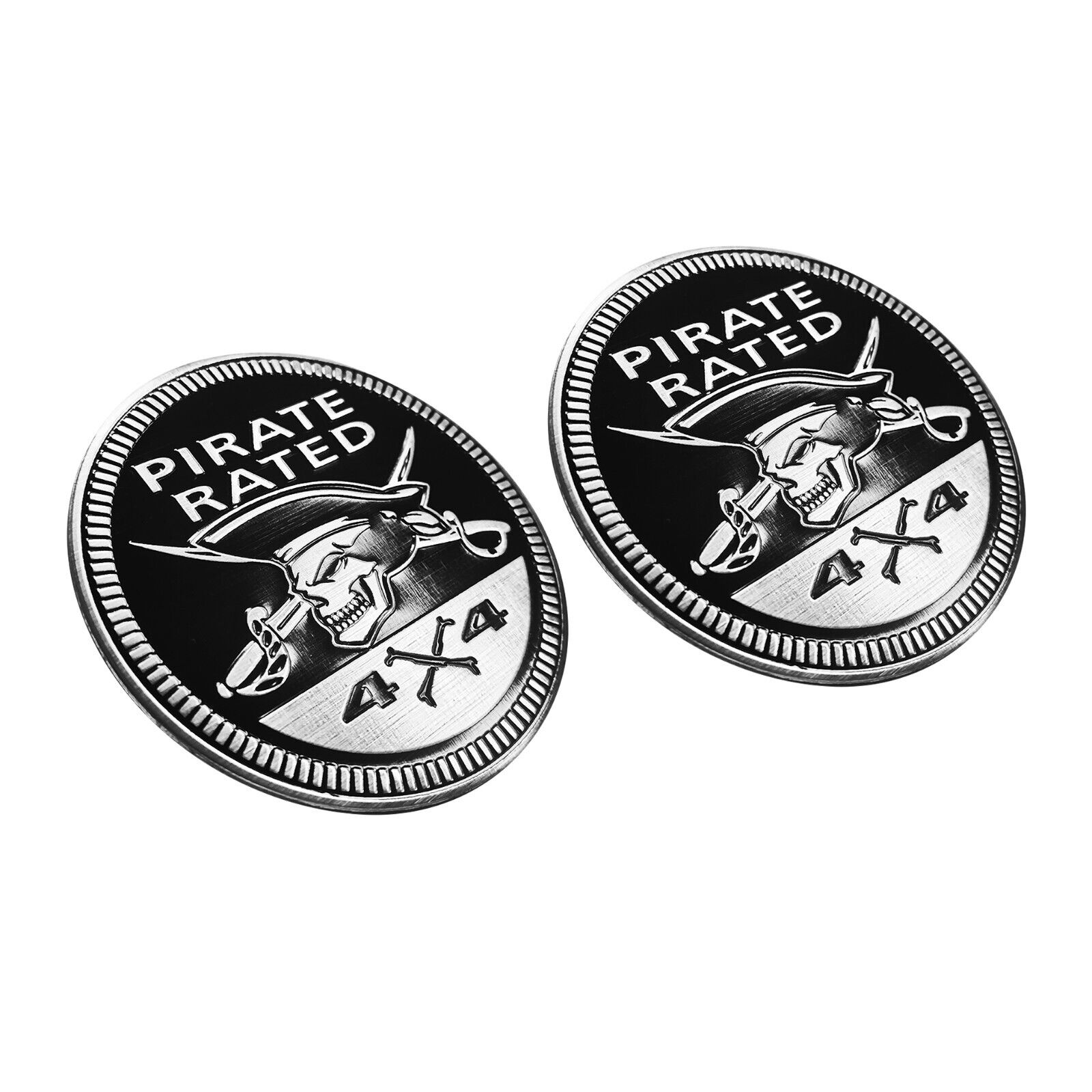 Pirate Rated 4x4 Hawaii Emblem Badge For Wrangler Cherokee JK Adhesive 3D Decals
