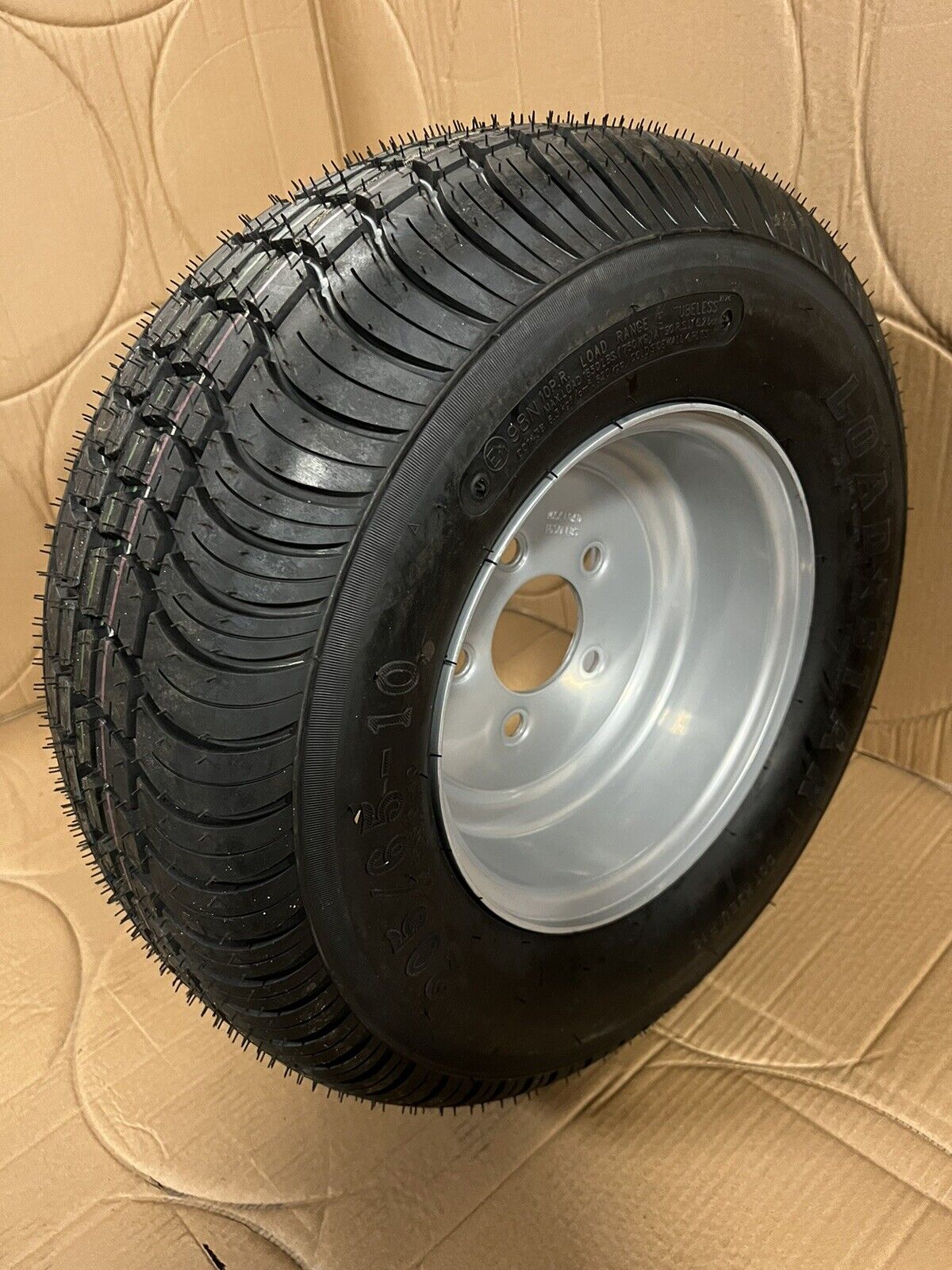 Qty 4 Kenda Loadstar Trailer Tire 20.5x8-10 Silver  Wheel 205/65-10 LRE