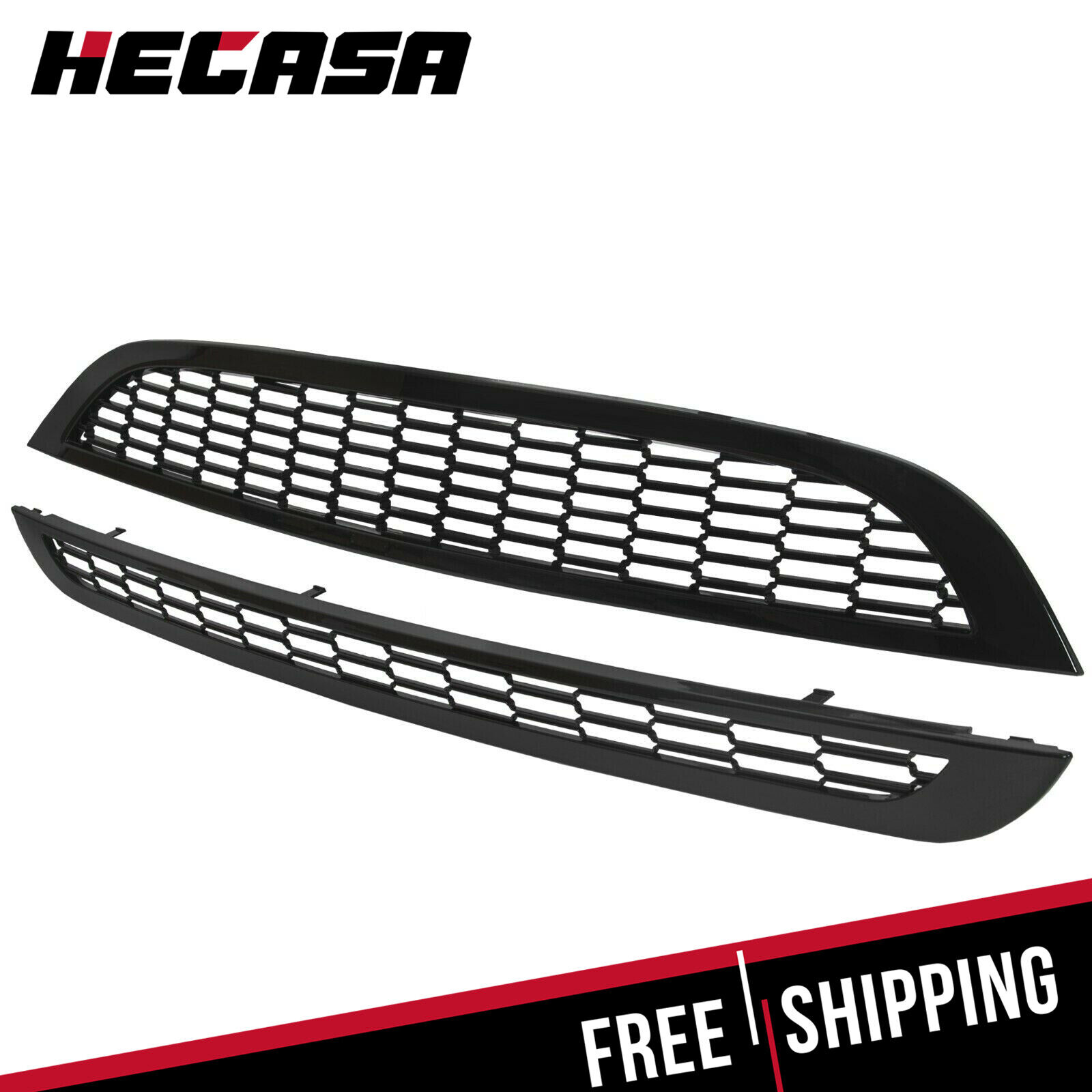 Fit 02-06 Mini Cooper R50 R52 R53 JCW Style 2 PCS Honeycomb Mesh Grill Grille