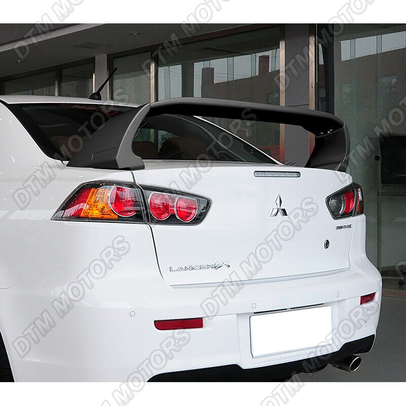 For 08-17 Mitsubishi Lancer Evolution X Unpainted Black Rear Trunk Spoiler Wing