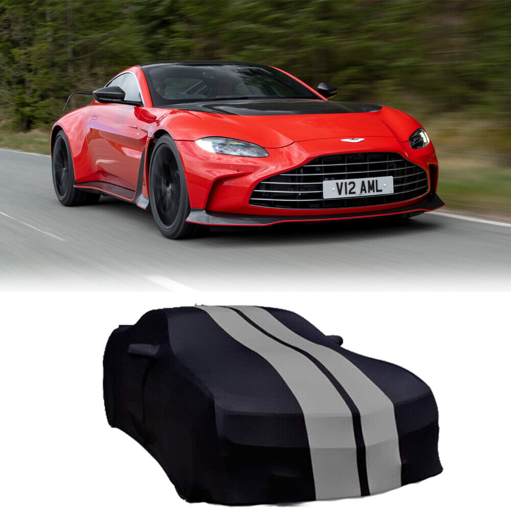 For Aston Martin DB5 V8 V12  Indoor Car Cover Satin Stretch Dustproof Black/Grey