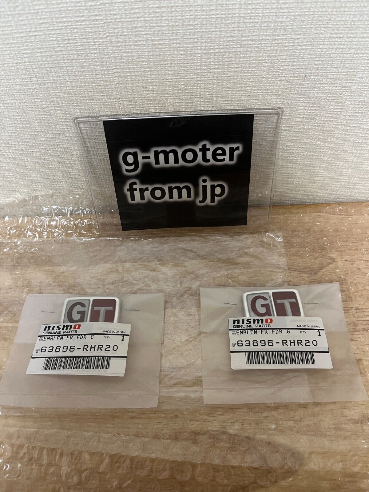 Nissan Genuin Skyline GT-R R32 Side Fender GT Emblem Badge Left Right Pairs OEM