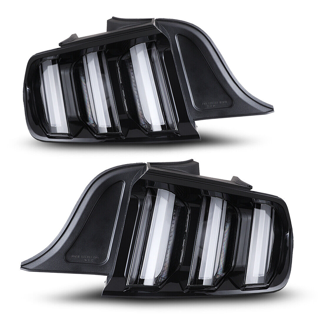For 2015-2023 Ford Mustang Tail Lights LED Sequential Signal Lamps Euro Style