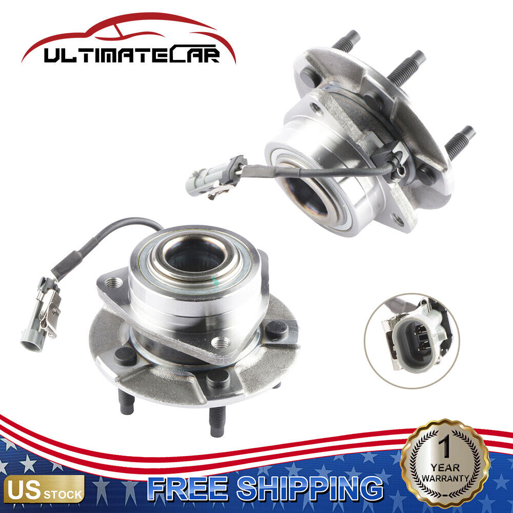 Pair 2 Front Wheel Hub Bearing Assembly For Equinox Torrent Vue 513189 w/ ABS