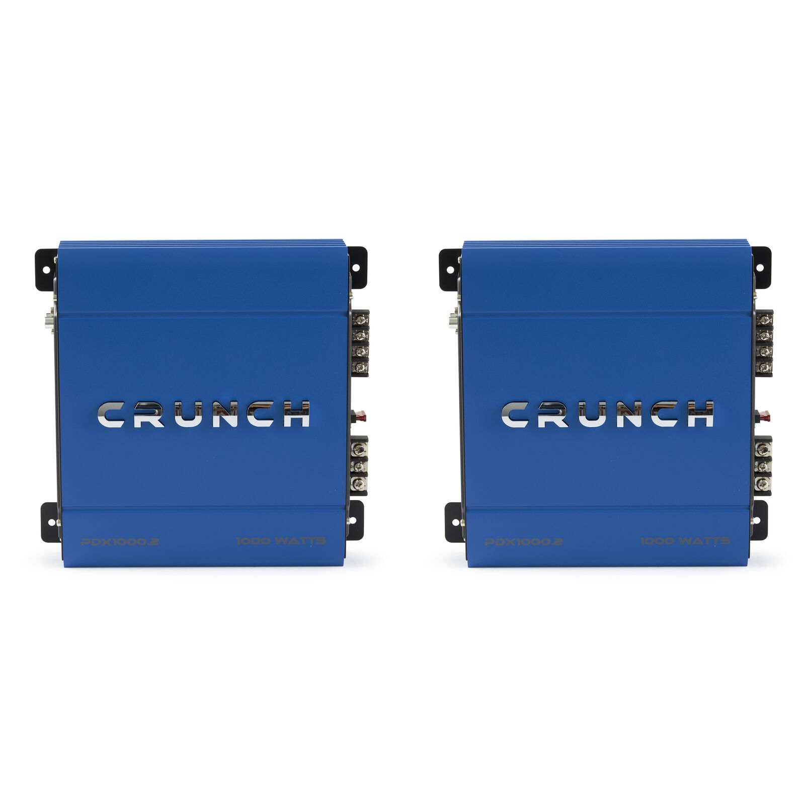 Crunch PowerDriveX 1000 Watt 2 Channel Exclusive Blue A/B Car Amplifier (2 Pack)