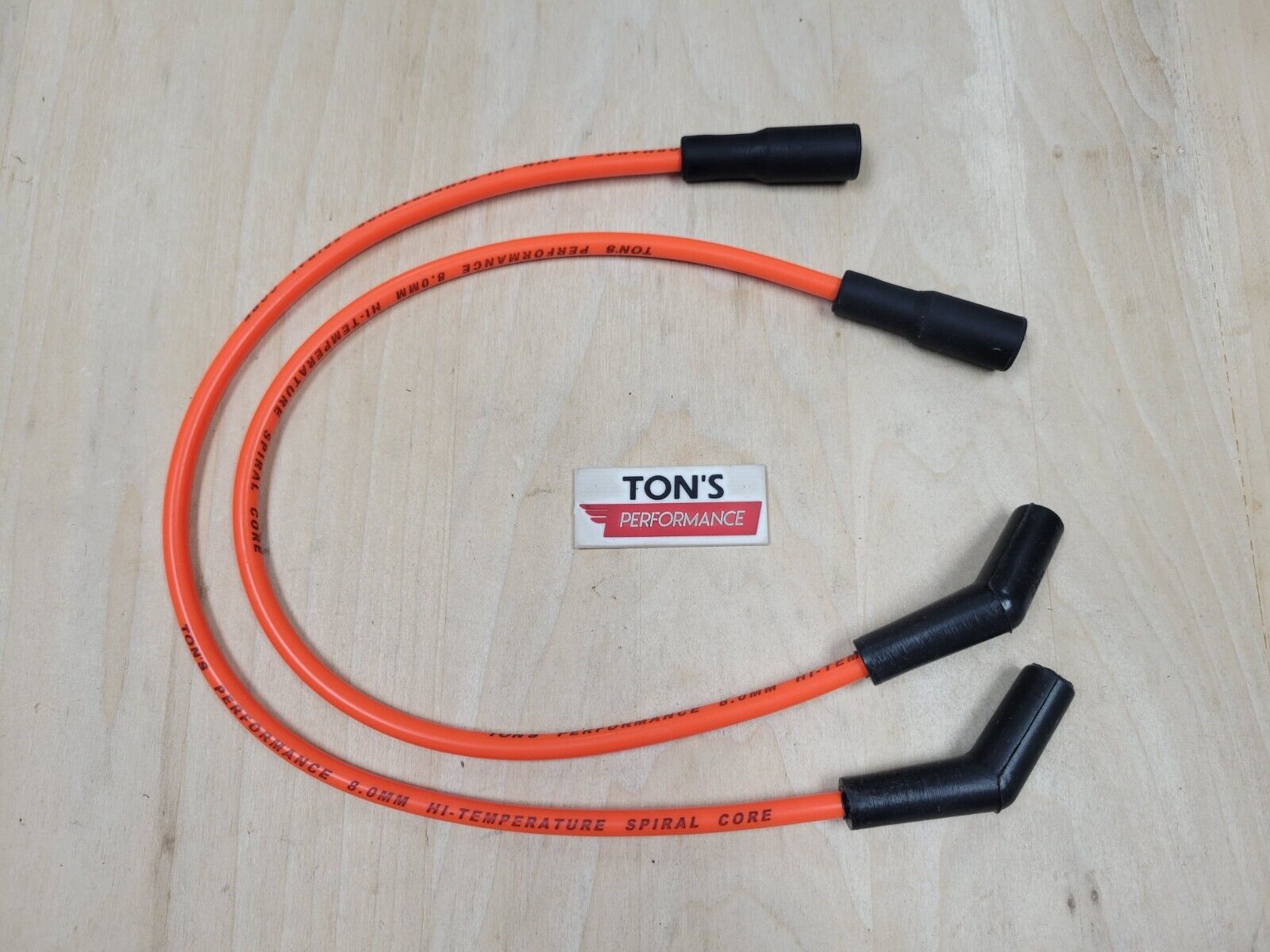 Ton\'s 8mm Ignition Spark Plug Wires Harley H-D FLT FLHT FLHR FLTR 99-08 Orange